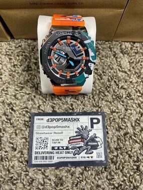G-SHOCK Casio Multicolor Graffiti Resin Watch - Orange & Teal